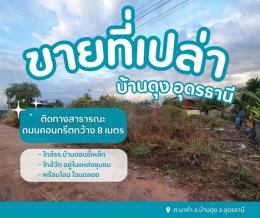 ขายที่ดินเปล่า 2 แปลง บ้านดุง อุดรธานี ติดถนนคอนกรีต ใกล้โรงเรียน เหมาะสร้างบ้านหรือเก็บลงทุน