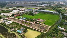 ขายที่ดินติดถนน เนื้อที่  6-3-32 ไร่  ปากเกร็ด ถนนบางบัวทอง - สุพรรณบุรี  ตารางวาละ 20,500 
